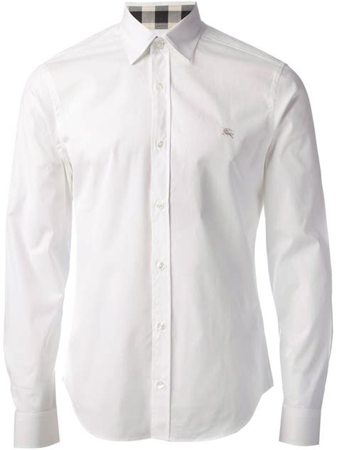 white shirt with burberry collar|Burberry flannel shirt men's.